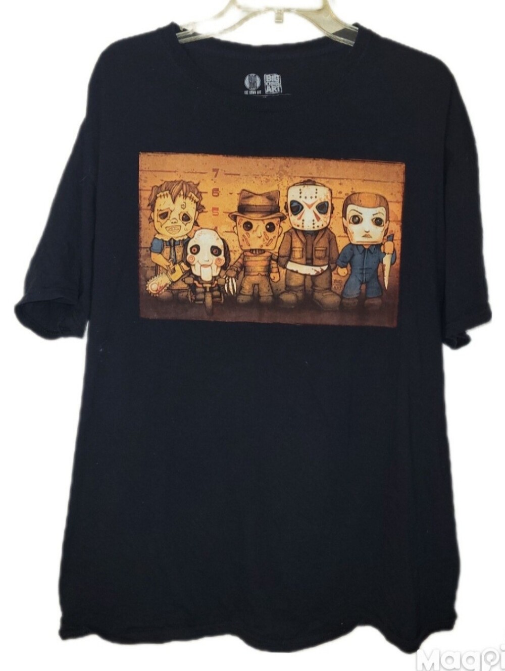 Get Down Art (GDA) Horror Graphic Halloween Tee Black Cotton Size XL Graphic